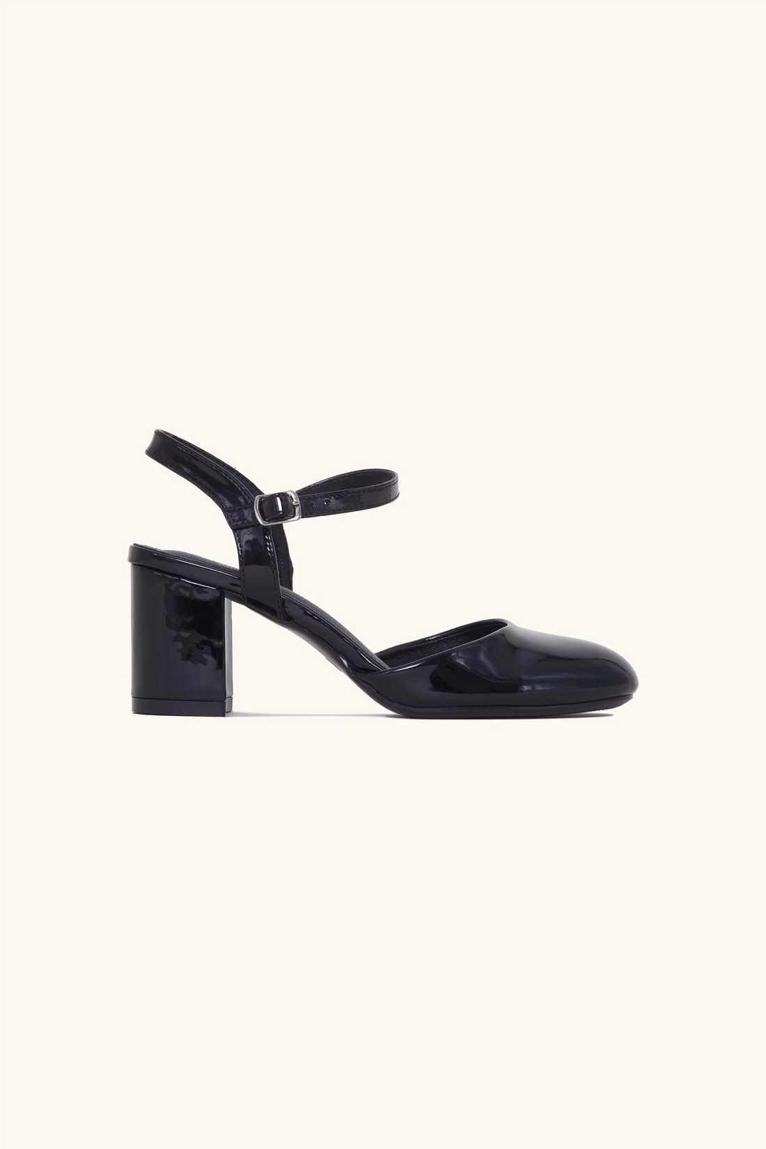 Babies vernis à talon bloc noires