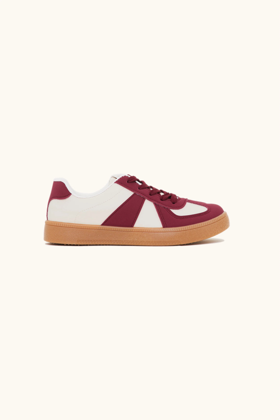 Baskets bicolores bordeaux