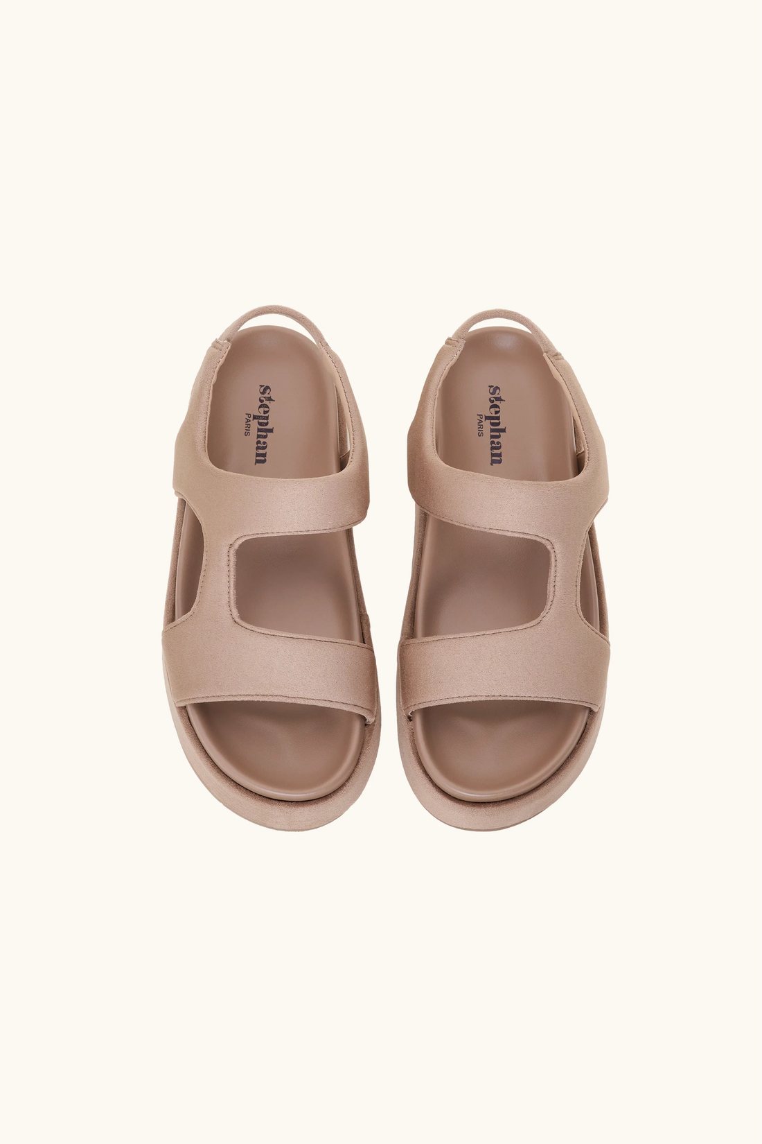 Sandales minimaliste à plateforme beige