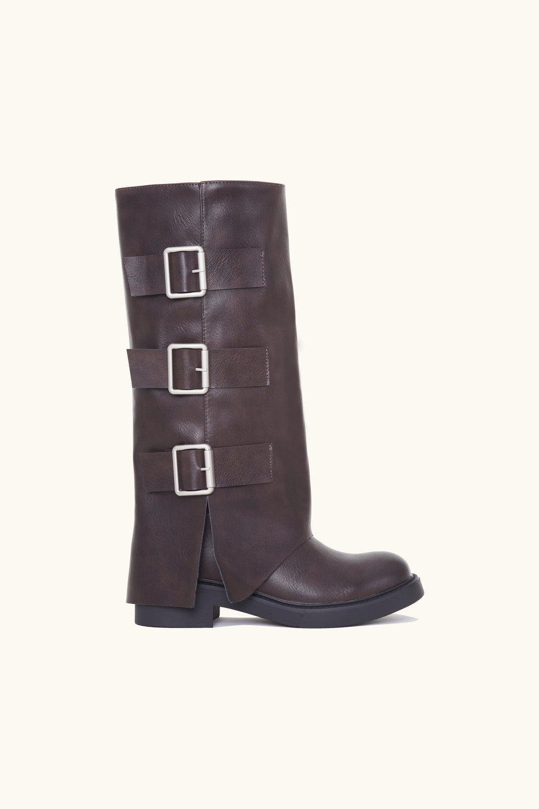 Bottes à triples boucles marron