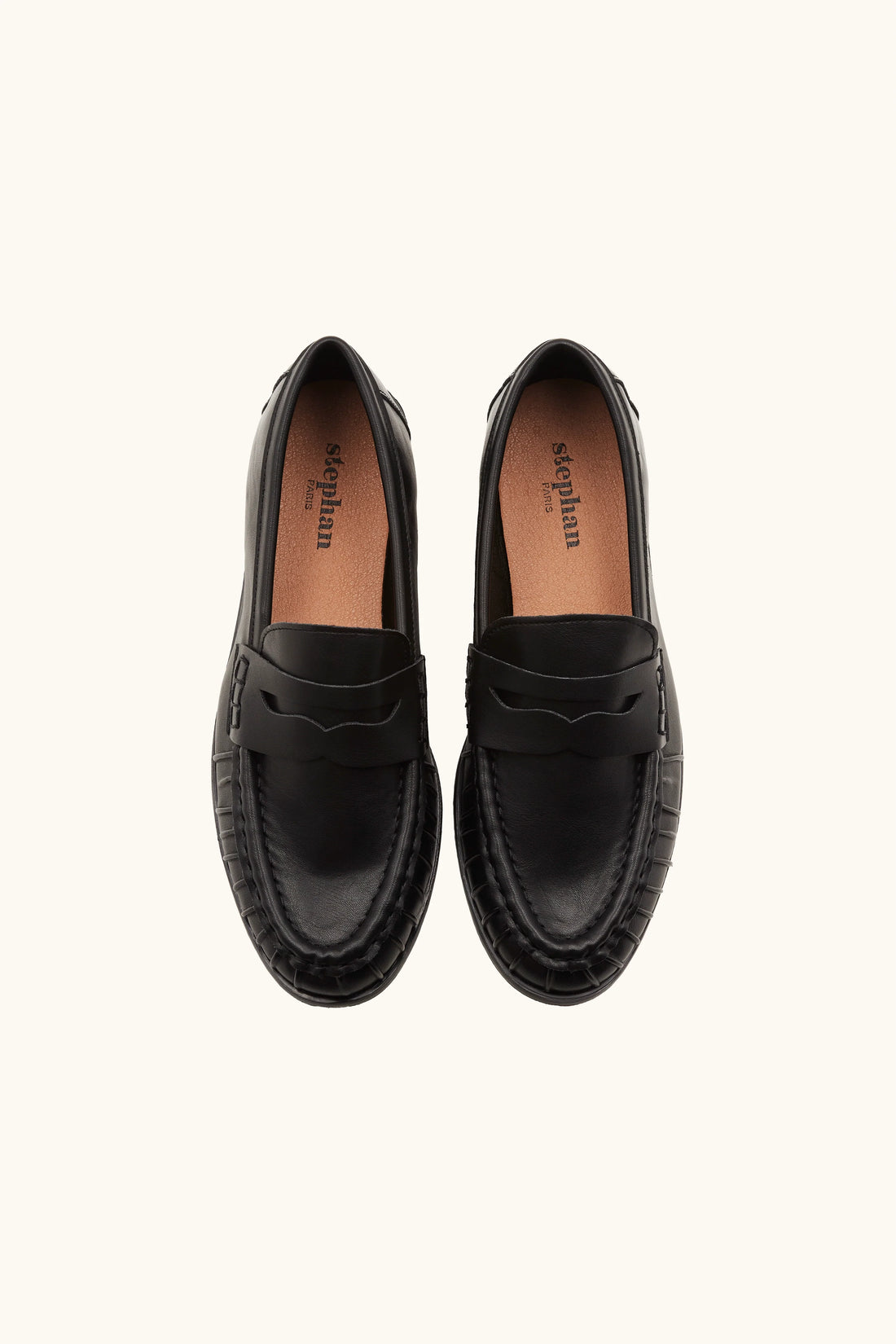 Mocassins plissés noir