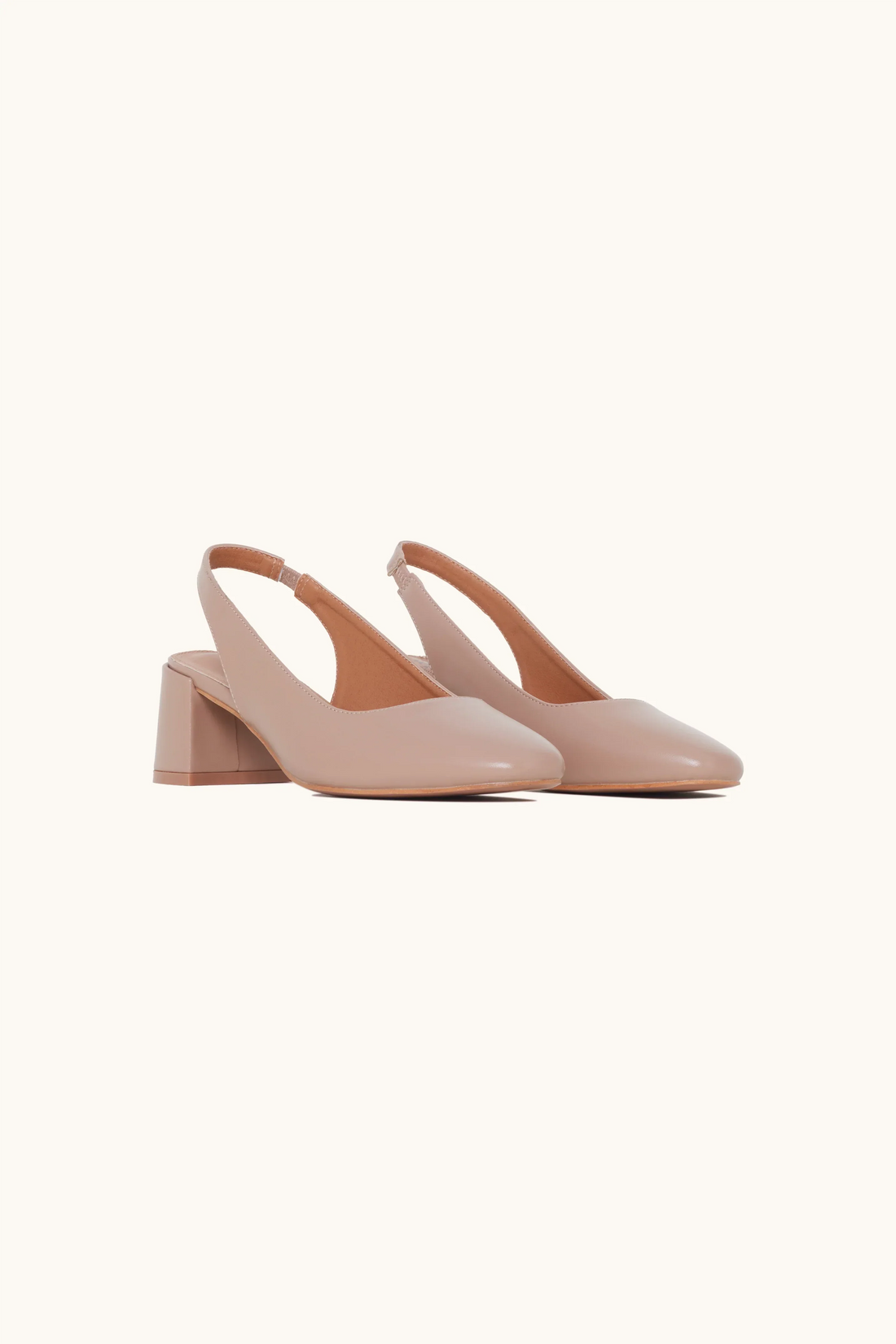 Babies à talons khaki