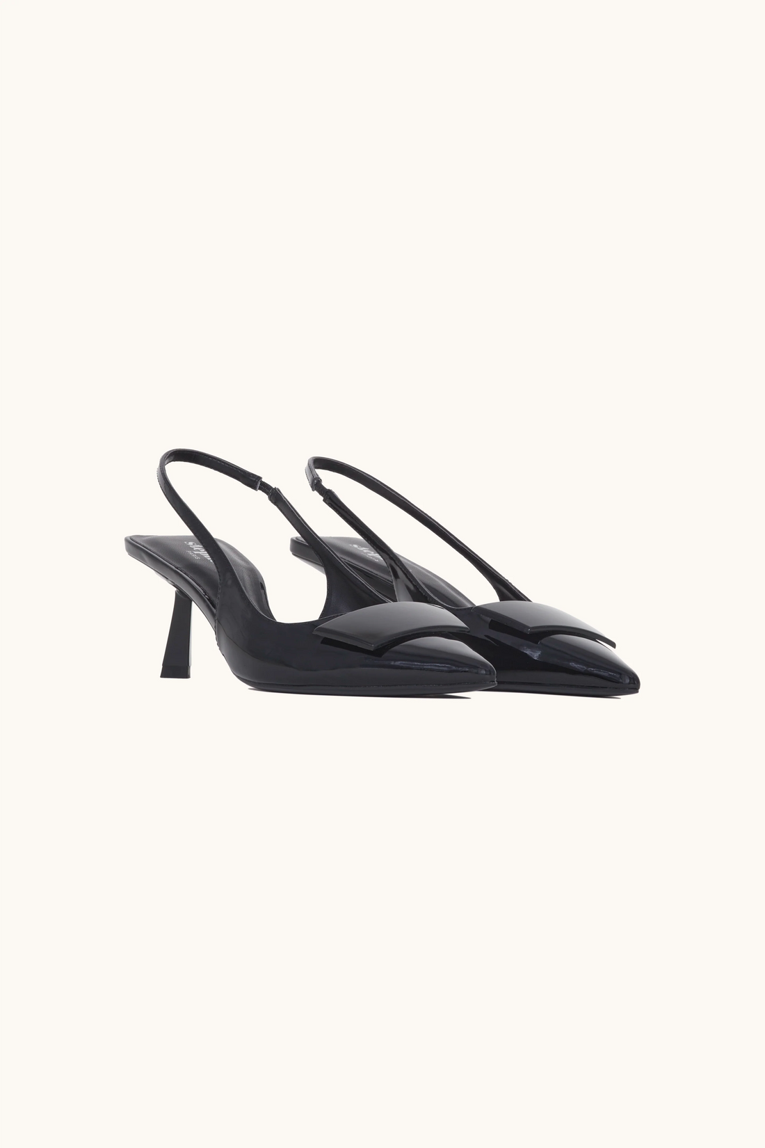 Escarpins slingback vernis noires