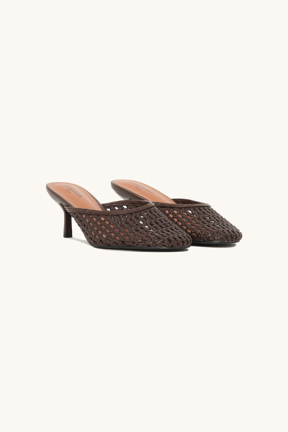 Mules tressées à talons fin  Maddy