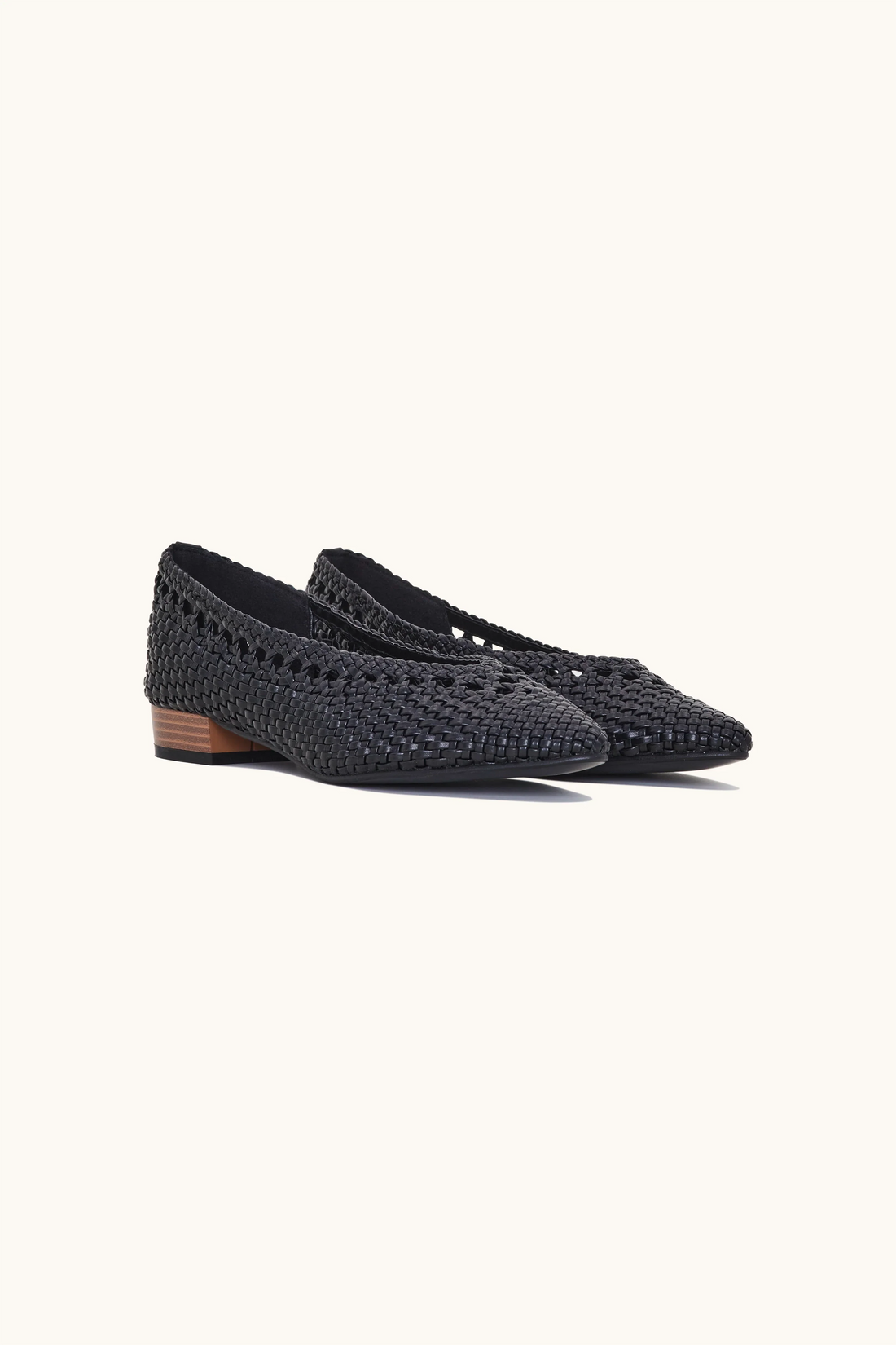 Ballerines tressées noires